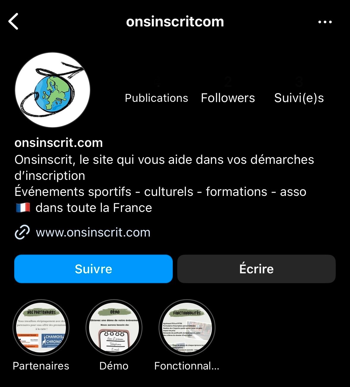 Compte instagram onsinscrit.com